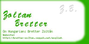 zoltan bretter business card